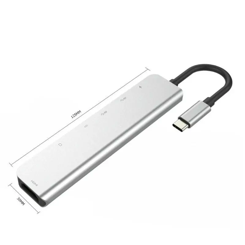 Горячая type-C концентратор умелое производство 7 в 1 USB 3,1 type-C конвертер концентратор HDMI USB 2,0 PD USB C кардридер адаптер