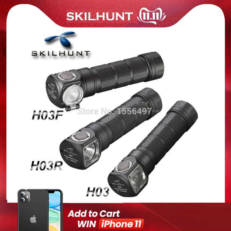 NEW Skilhunt H03 H03R H03F Led Headlamp Lampe Frontale Cree XML1200Lm HeadLamp Hunting Fishing Camping Headlight+Headband