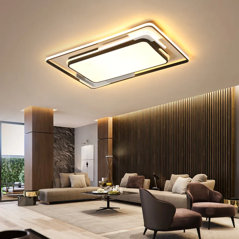 

Chandelier Lighting for Living room Bedroom Square surface mounted Dimming LED Modern Chandelier for office study room kitchen