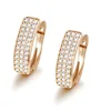 MxGxFam Mix Gold Color Mirco Full Zircon Hoop Earrings For Women 18 k Fashion jewelry CZ AAA+ Nickel Free ► Photo 2/6