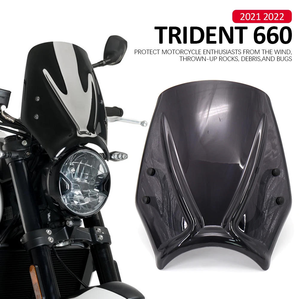 Nuovo Per Trident 660 Moto Parabrezza Parabrezza Flusso D'Aria Deflettori Del Vento Fly Screen Parabrisas Accessori 2021 2022