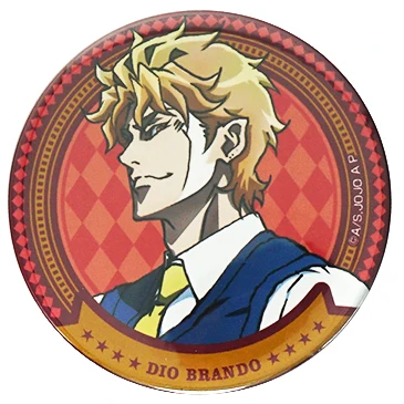 JoJos невероятное приключение аниме Jotaro Kujo Jonathan Joestar Джозеф Giorno Giovanna Гвидо Mista dio brando металлические шпильки для бейджей - Окраска металла: 02 Dio Brando