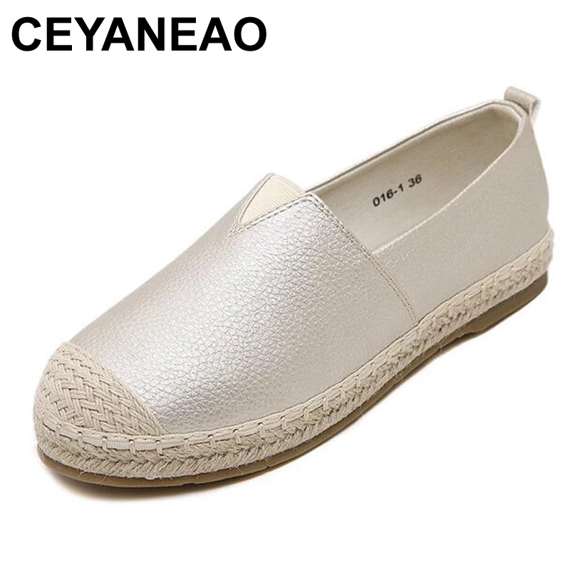 CEYANEAO/Новое поступление; Осенняя женская обувь без застежки; женская обувь с круглым носком размера плюс 34-43; женские мокасины; se2257