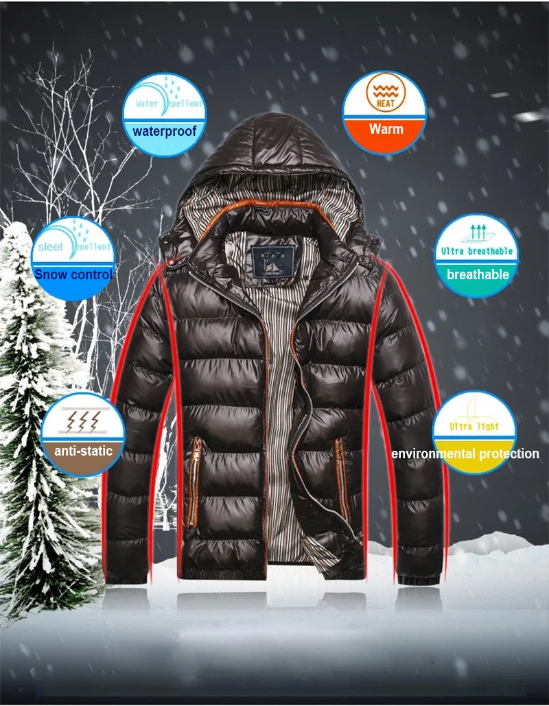 waterproof parka High Quality Winter Jacket Men 2019 Fashion Male Parka Jacket Mens Solid Warm Jackets and Coats Man Winter Parkas Plus Size 5XL long down coat