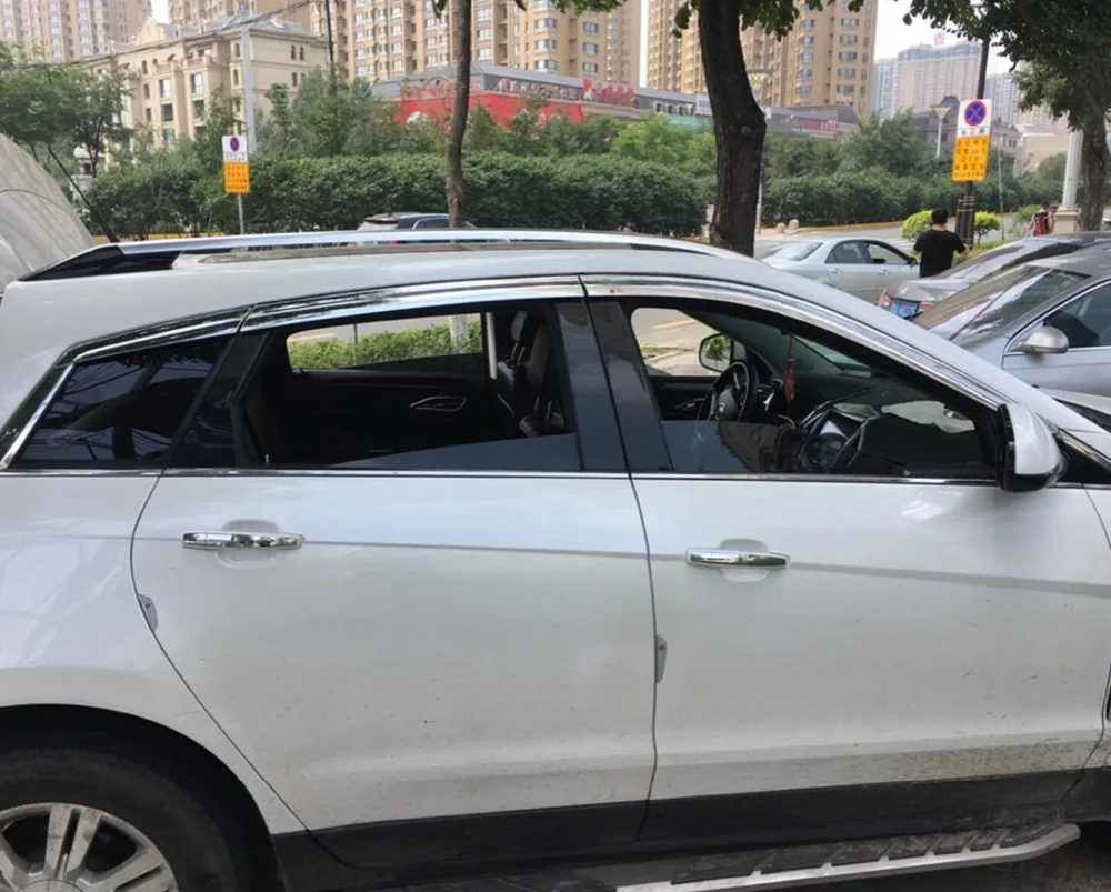 ABS пластик хром окно козырек Vent Оттенки Солнце Дождь гвардии автомобильные