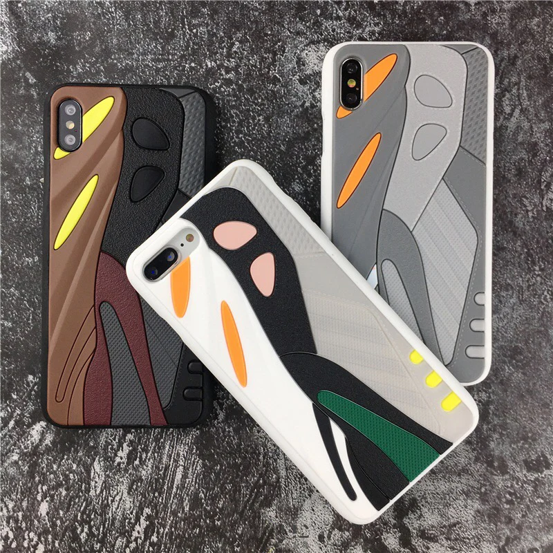 Роскошный спортивный бренд 3D обувь кроссовки чехол для телефона для iPhone 7 8 Plus Tide силикагель чехол Coque для iPhone 11 Pro X XS Max XR