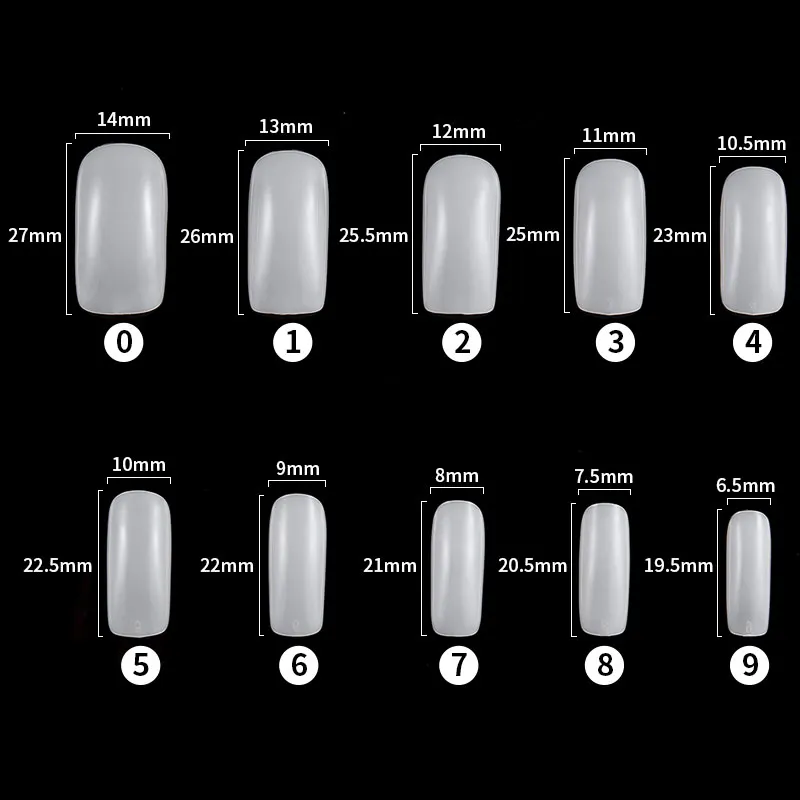 100 шт естественные советы полное покрытие накладные французские пальцы акриловый гель УФ-инструменты коробка посылка дизайн ногтей салон маникюр