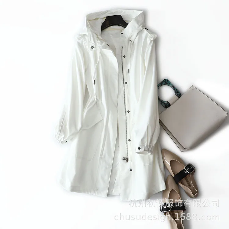 Even Lining Not General! Japan Toray Fabric, Breathable Not Hot! Waterproof Windproof Medium-length Trench Coat