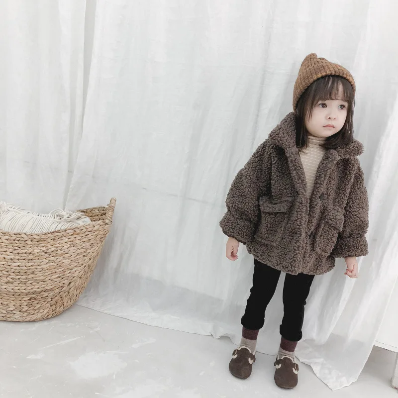 Meninos e Meninas de Pelúcia Inverno da Criança Crianças Velo Engrossado Cabolsa Roupas Inverno 2020 Meninas Cordeiros lã Quente Algodão Jaqueta 13 High Quality Mamãe e Bebê
