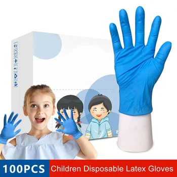 

100pcs Disposable Children Latex Protective Gloves A Pair Magic Silicone Gloves Food Left and Right Hands Rubber Gloves