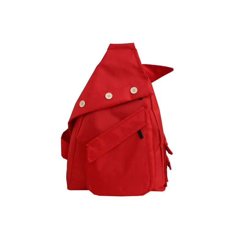 Red Large Youda классический стиль карманы большой емкости плечо стиль сумки поясной пакет сплошной цвет нагрудные сумки портативный телефон сумка - Цвет: Red Large