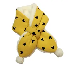 Осень-зима бархатная утепленная флисом поярок Детские шарф для девочек, для мальчиков, Милые Детские шарф детское горловое платки теплый кольцо