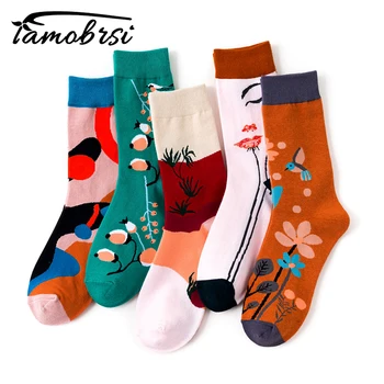 

Cartoon Nylon Fun Cute Kawaii Short Ladies Flower Streetwear Women Socks Warm Funny White Short Winter Cotton Happy Ankle Socks