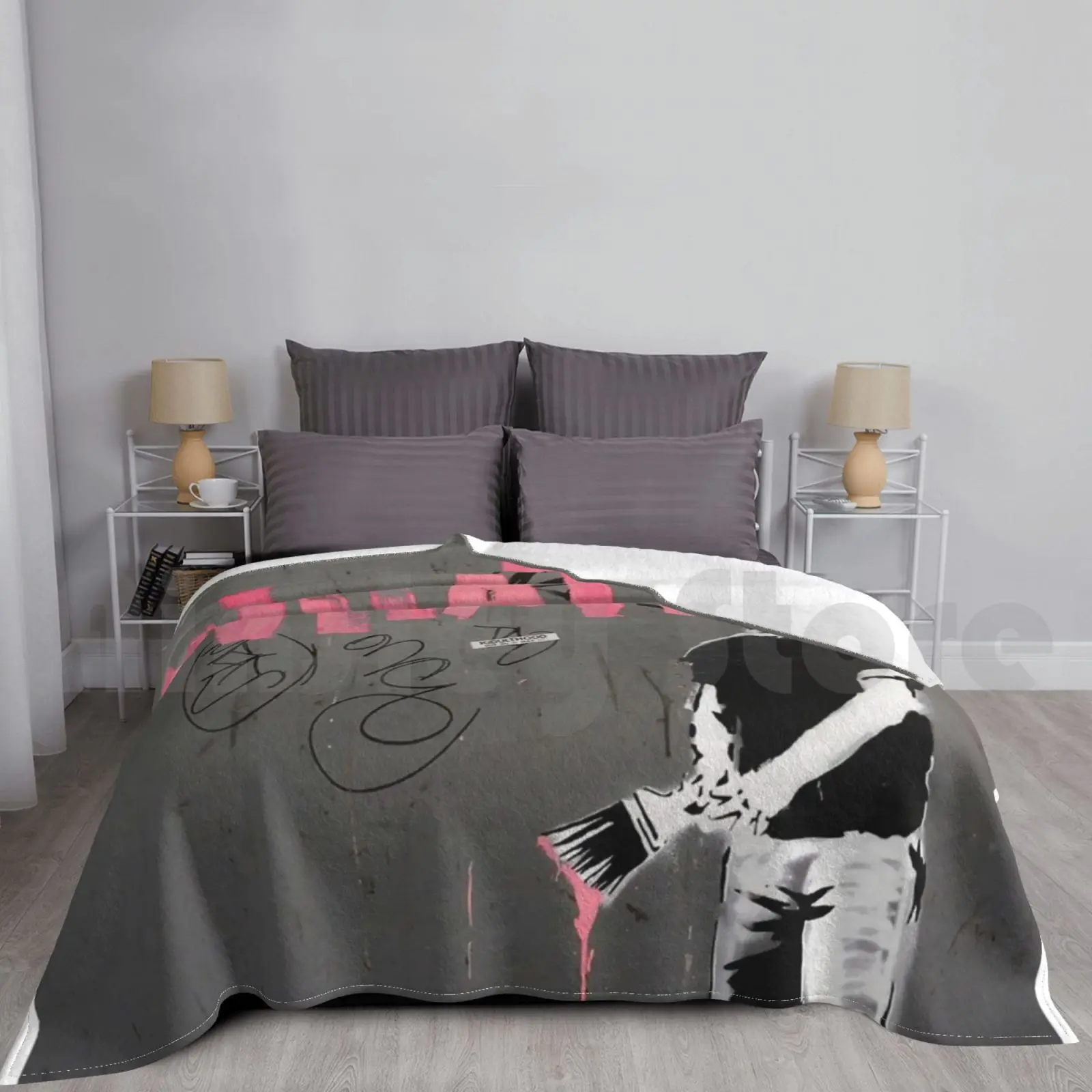 

Banksy Painting Boy What Blanket For Sofa Bed Travel Banksy Street Art Graffiti Artist Vandal Activist Satirical