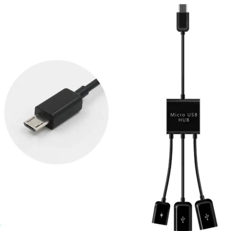 1 шт. 3 в Micro OTG USB порт игровая мышь клавиатура адаптер кабель для Samsung Huawei Android