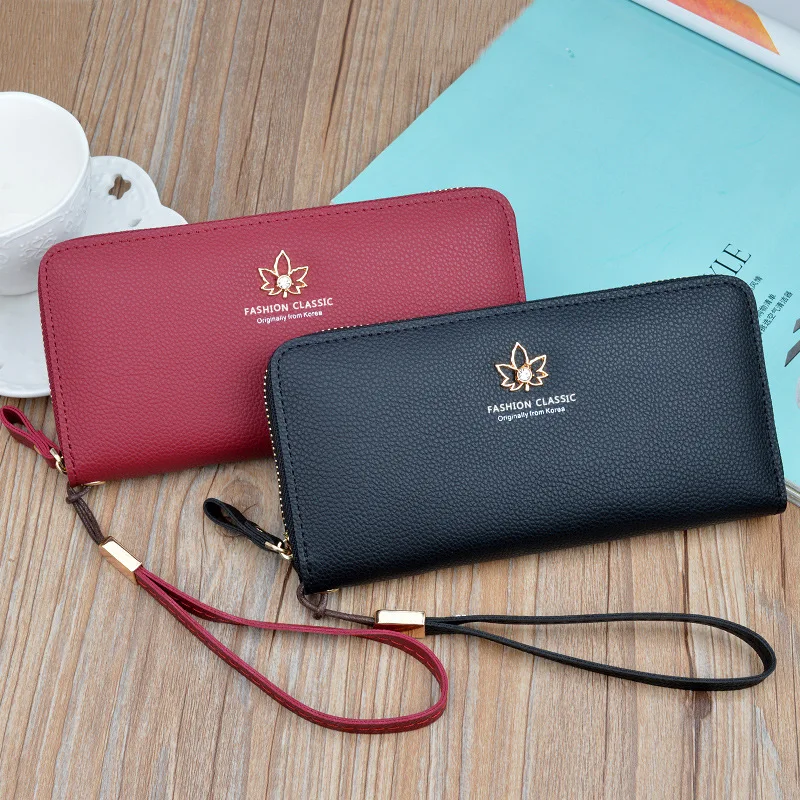 Weysfor Long Women's Wallet Female Purses Tassel Coin Purse Card Holder Wallet for Women Large Pu Leather Clutch Money Bag