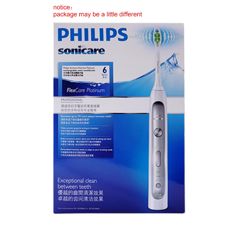 Philips Sonicare HX9172/19 электрическая зубная щетка FlexCare Platinum Sonic с 3 режимами датчика давления для взрослых/детей