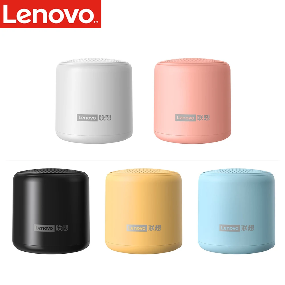 Lenovo L01-altavoz TWS inalámbrico por Bluetooth 5,0, minialtavoces inalámbricos para exteriores, caja de sonido, portátil, manos libres con micrófono