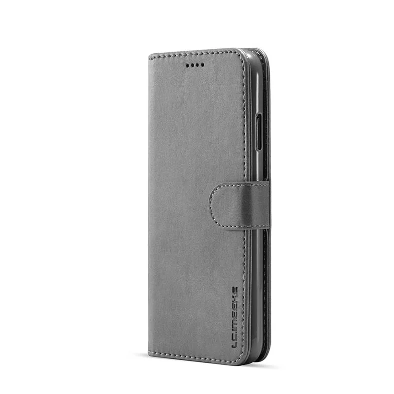 Простой Кожаный чехол-кошелек чехол для huawei P10 Lite Магнитный флип-чехол для huawei Y9 Y5 Nova 3i 2i mate 20 10 Pro - Цвет: Gray