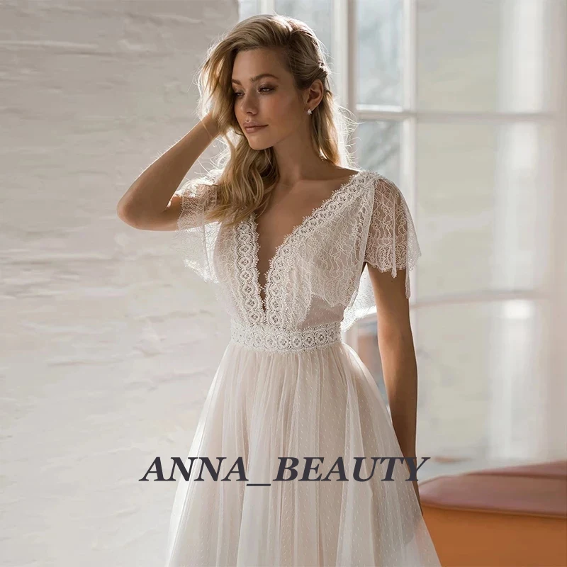 Женское свадебное платье Anna Beauty фатиновое принцессы с аппликацией и рукавами