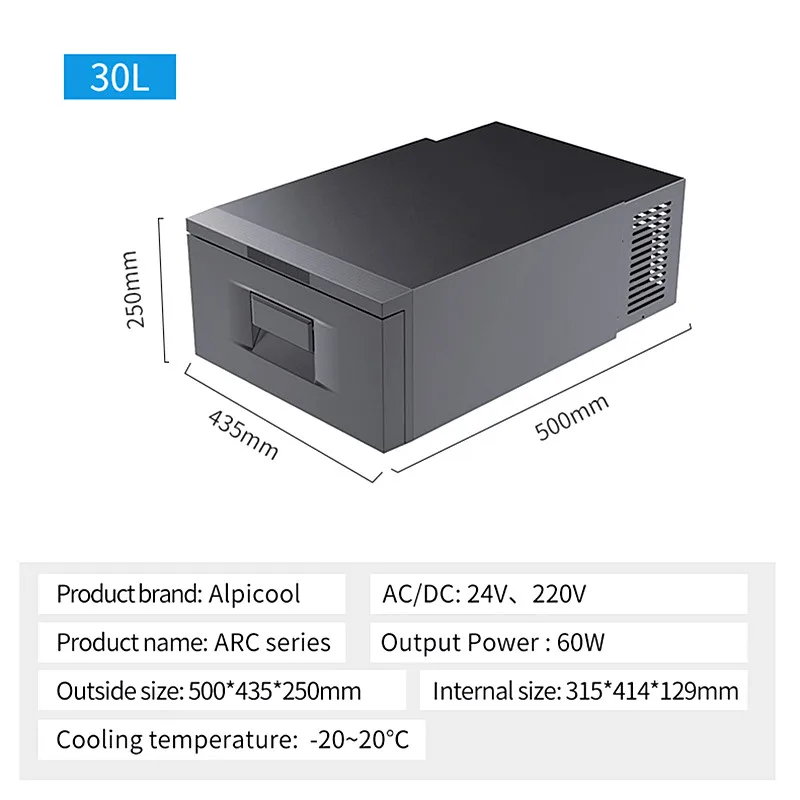 camping fridge for sale 30L Portable Car Refrigerator Portable Mini Freezer Cooler Auto Fridge Compressor Quick Refrigeration Home Picnic Icebox 12/24V mini fridge for car Car Fridges & Heaters