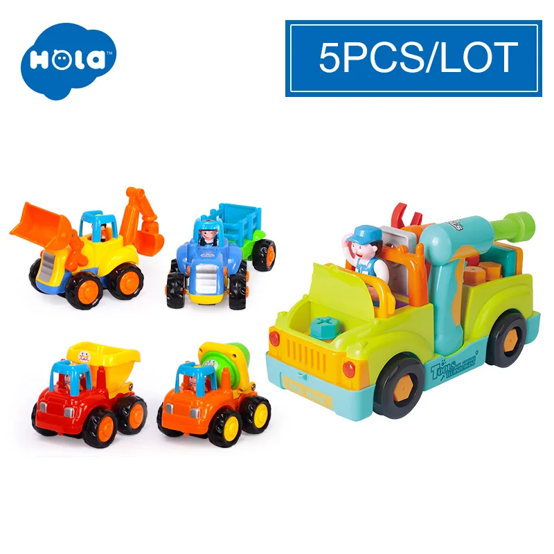 Детские инерционные машинки(набор из 4 шт.) производства Huile Toys - Цвет: Темный хаки