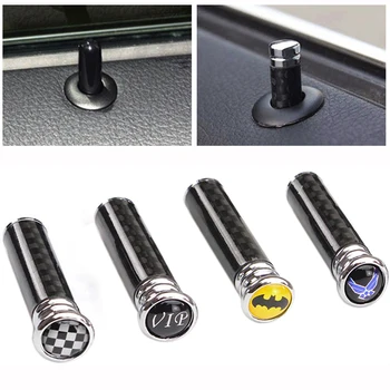 

4PCS VIP Bat Logo Car Door Lock Pins Cover for Jeep Renegade Jaguar XF Ford Dodge Cadillac Citroen Nissan KIA Safety Pull Knob