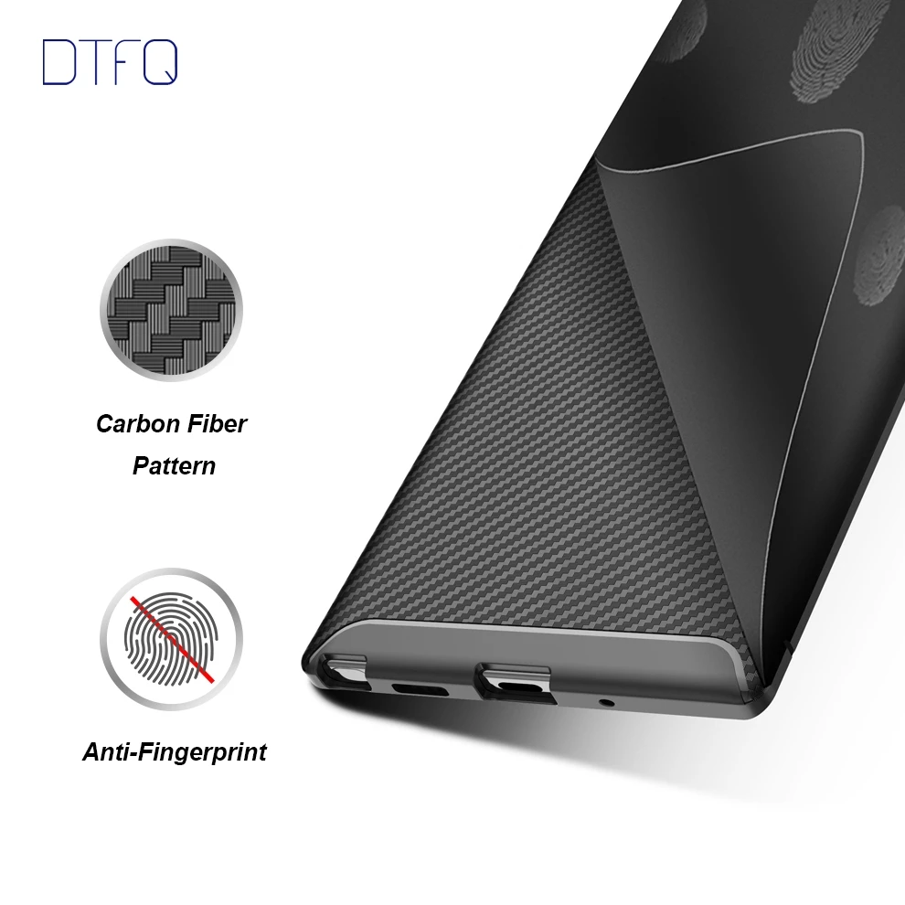 DTFQ чехол для samsung Galaxy Note 9 10 Plus мягкий ТПУ матовый на заднюю панель противоударный