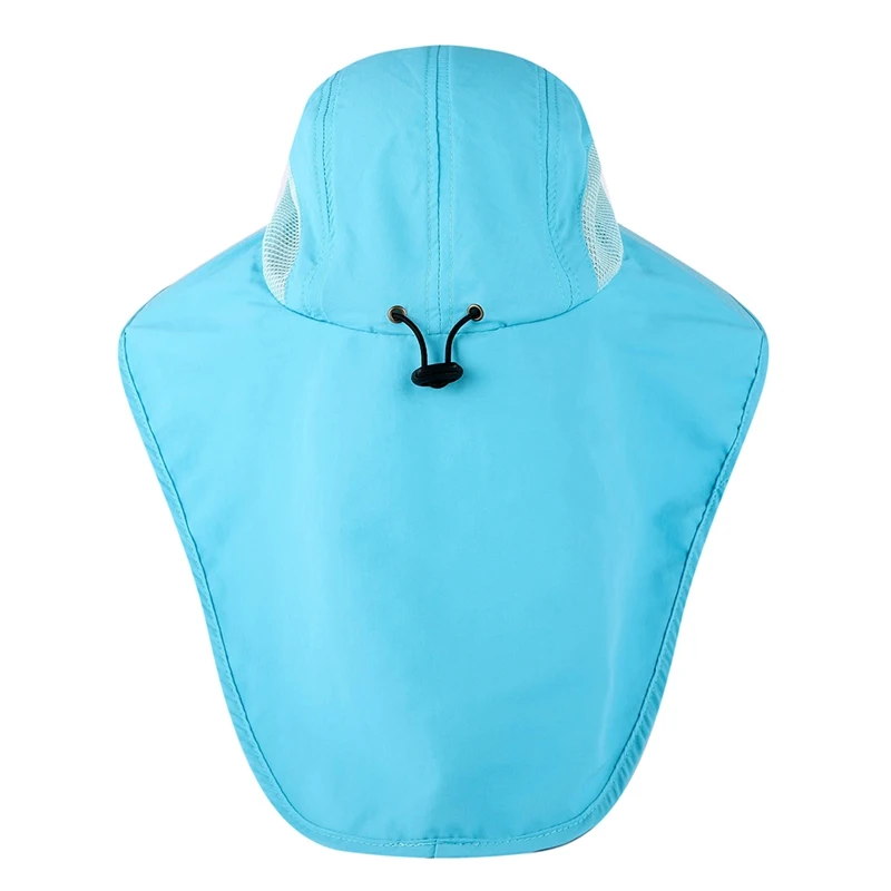New Outdoor Sunshade Flap Cap Unisex Wide Brim Foldable Mesh Sweatband Neck Cover Bucket Hat Sportswear Fishing Accessories