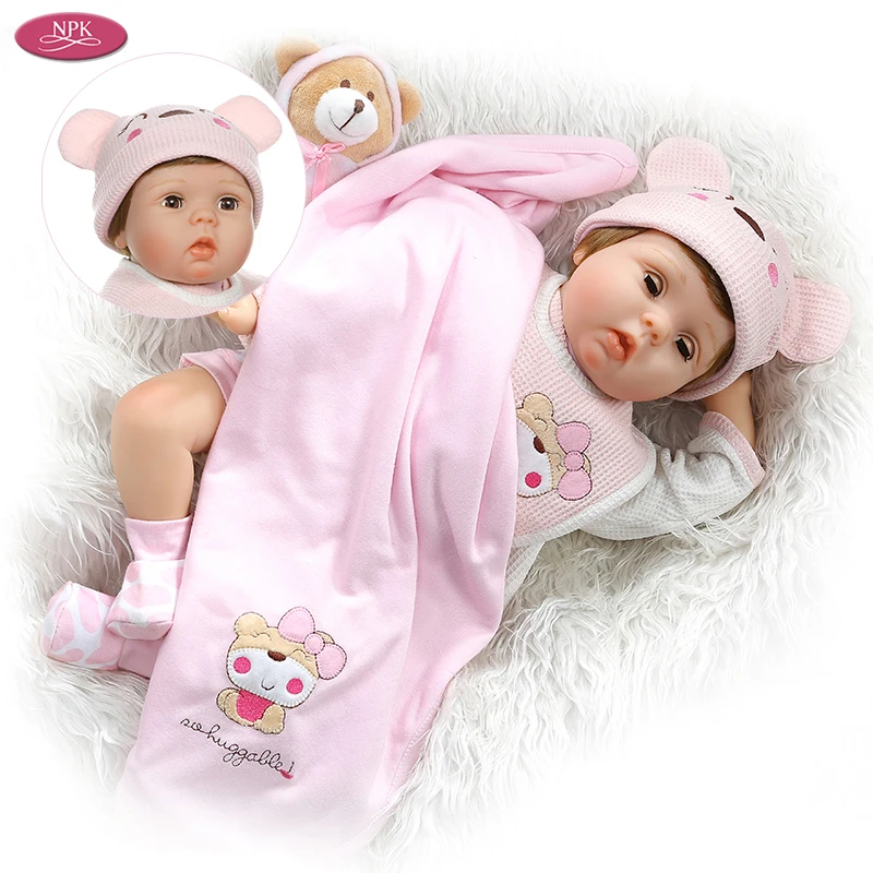 55 см Reborn Baby Мягкая кукла из силикона игрушки глаза мигать реалистичные милые девушки реалистичные Bebe Menina Bonecas Дети Рождественские подарки