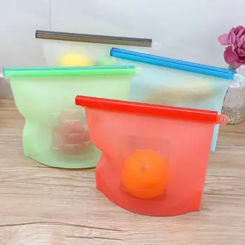 

Reusable Silicone Food Storage Bag Freshkeeping Pouch Airtight Seal Food Preservation Bag1000ML