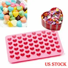 Мини 55 отверстий в форме сердца силиконовая форма для конфет форма для выпечки пирожных с шоколадной начинкой выпечки DIY