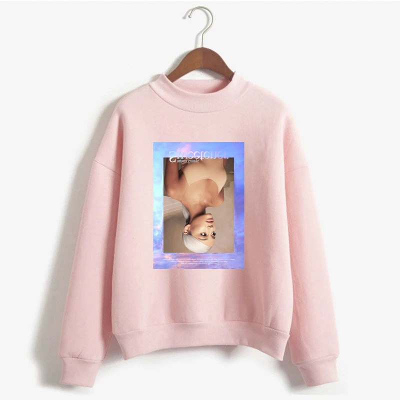 Pink Толстовка с капюшоном розового цвета для женщин Just Keep Breathin Ariana Толстовка "Гранде" Harajuku пуловер Толстовка зима плюс размер женские топы - Цвет: Pink