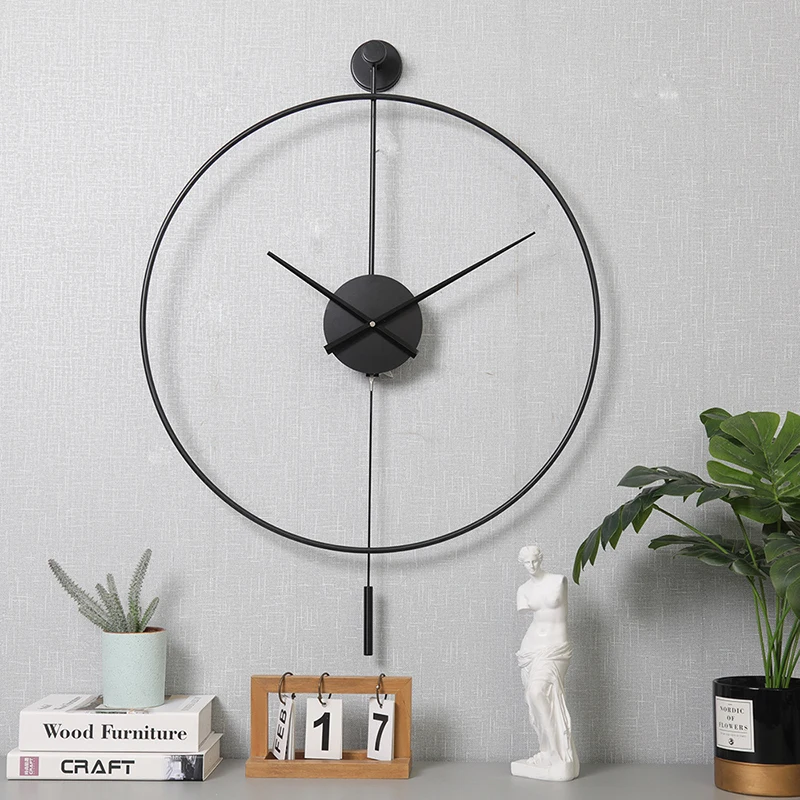 Nordic Simple Creative Wall Clock Modern Design Spanish Style Home Living Room Decoration Mute Large Decor Watchs Crafts | Дом и сад