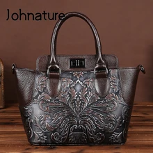 Новинка года. Винтажные мягкие женские сумки-мессенджеры на молнии ручной работы из натуральной кожи с Цветочным Тиснением