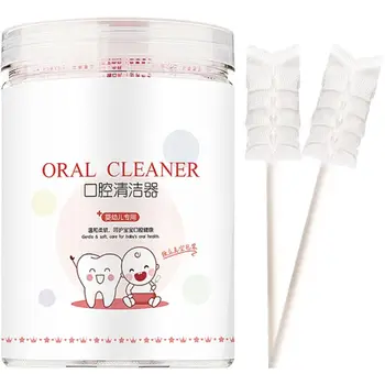 

Baby Tongue Cleaner Disposable Gauze Toothbrush Paper Rod Infant Oral Cleaning K92D
