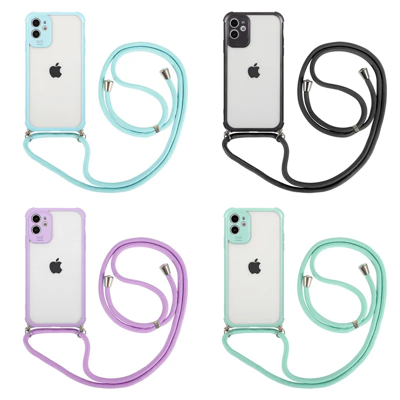 Прозрачный чехол для телефона iPhone 12 11pro Max XR X XS 7 8 Plus SE 2|Бамперы| |