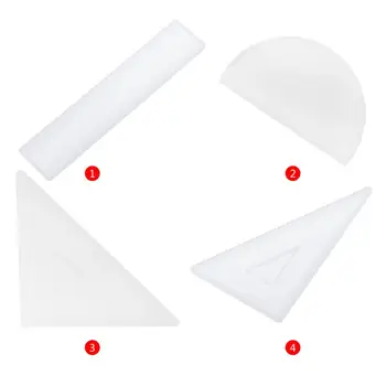 

Transparent Silicone Mold Ruler Rectangle Semicircle Triangle Mirror DIY Crafts Jewelry Handmade Stationery Epoxy Resin