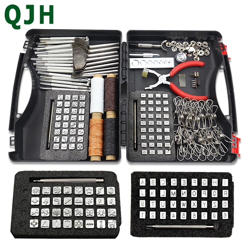 Kit di strumenti artigianali in pelle professionale fai-da-te cucito a mano  cucitura Punch intaglio lavoro sella SET di accessori in pelle - AliExpress