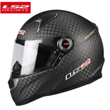 LS2 FF396 мотоциклетный шлем из настоящего углеродного волокна, мотоциклетный шлем с двойным объективом LS2, гоночный шлем, противотуманный объектив ECE