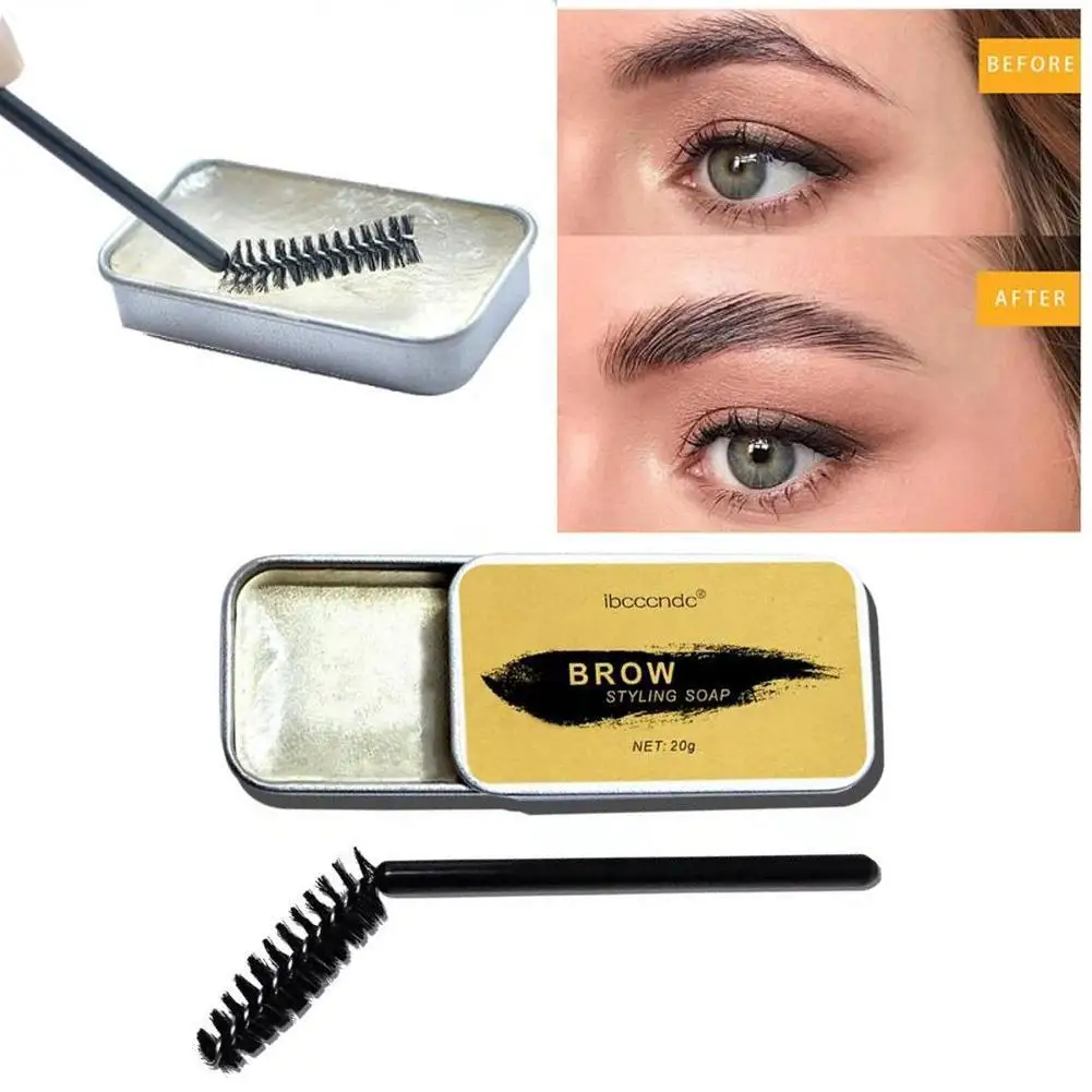 

Natural Eyebrow Setting Gel Waterproof Eyebrow Tint Makeup Eyebrow Eyebrow Soap Gel Brows Feathery Tint 3D 20g Long Lasting B7R0
