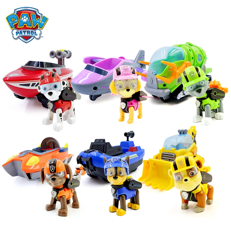 Paw Patrol собака Морской патруль автомобиль спасательный щенок набор игрушек Patrulla
