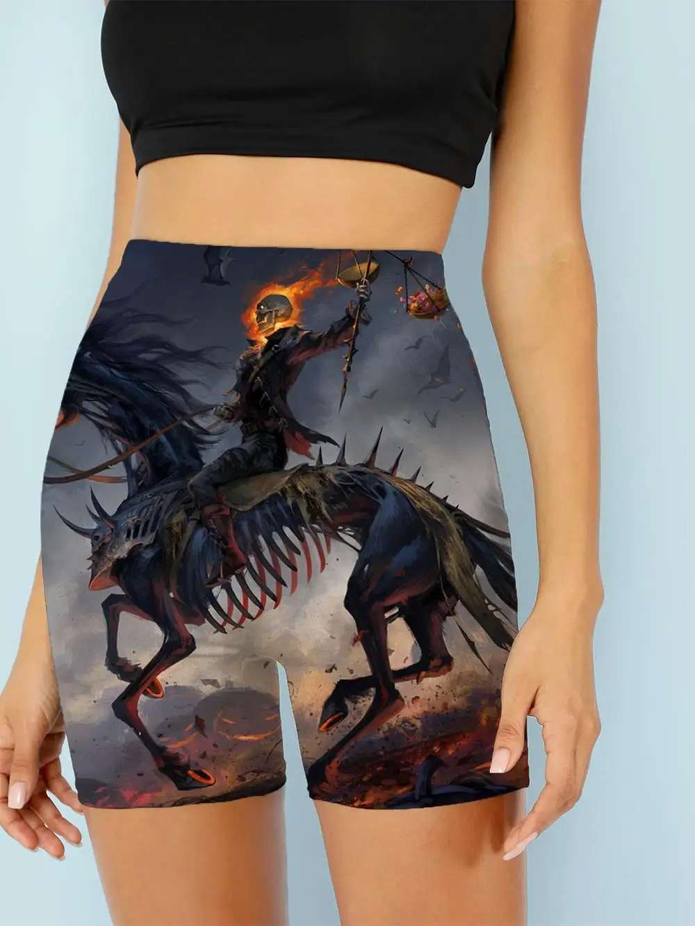 

3d Shorts Skull Shorts Women Horse Sexy Halloween Short Flame Pumpkin Womens Pants