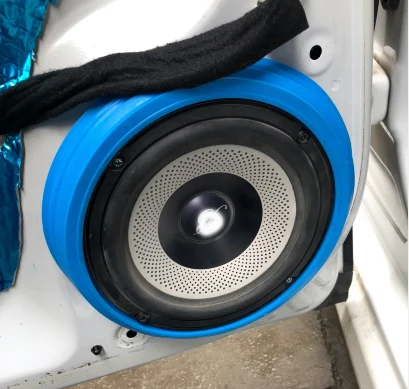 Car Door Stereo Speaker Waterproof Cover Sound Insulation Stop Shock Silica Gel Mat Mount Adapter Audio 6.5 Inch accessories