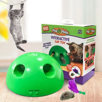 

Electric Cat Tray Toy Pet Funny Training Toy Cat Scratching Device Mouse Toy Interactive Puzzle Game Play Exciting Cat Toy
