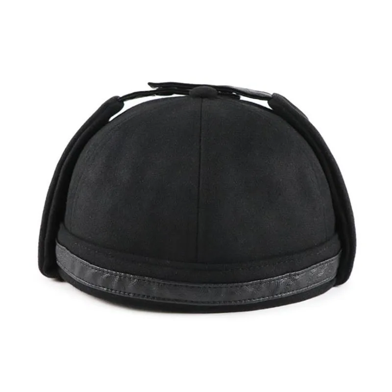JAMONT, зимняя мужская шапка Skullcap, защитная шапка для ушей, мужские шапочки, шапка для улицы, теплые шапочки, Casquette Gorras - Цвет: As shown