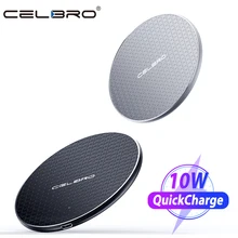 10 Вт Qi Беспроводное зарядное устройство для Iphone 11 Pro Max X XR XS Max 8 Plus USB быстрая зарядка с светодиодный ультра-маленькое Беспроводное зарядное устройство