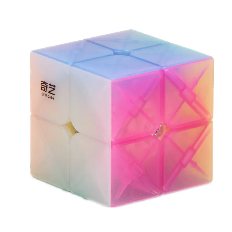 Qiyi Qidi S 2x2 скоростной куб без наклеек 2x2x2 Желейный куб-головоломка для детей qiyi 2x2 Карманный Куб мини-куб