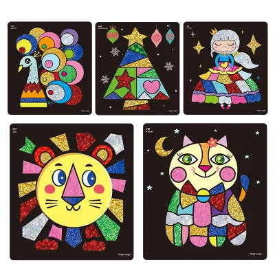 

Children Handmade DIY for Making Material Box Fantasy Stickers Kindergarten Spot Color Creative Colorful Sticker GIRL'S Toy