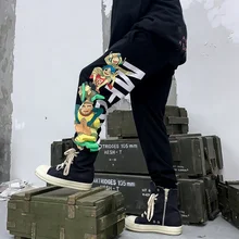 Комические спортивные брюки мужские брюки из черного хлопка